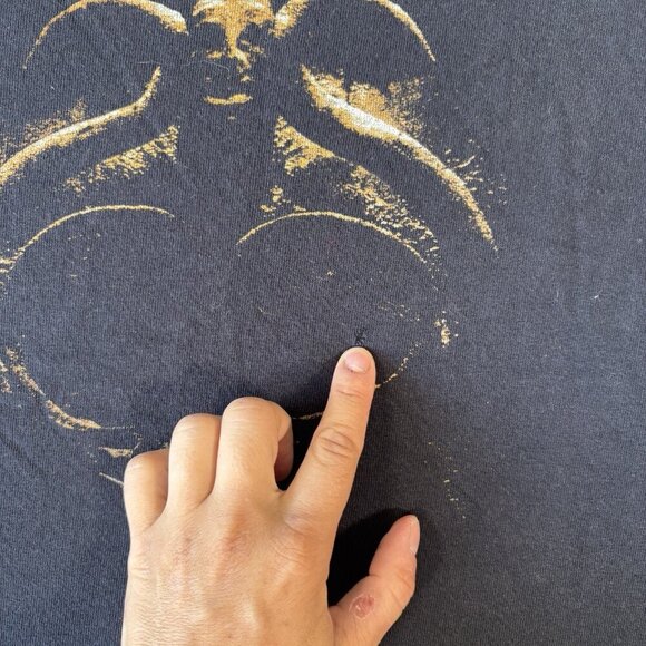 Vintage OPETH Swedish Metal t shirt RING Mens M Black Sweden Rock FADED HOLES!! - Picture 12 of 12